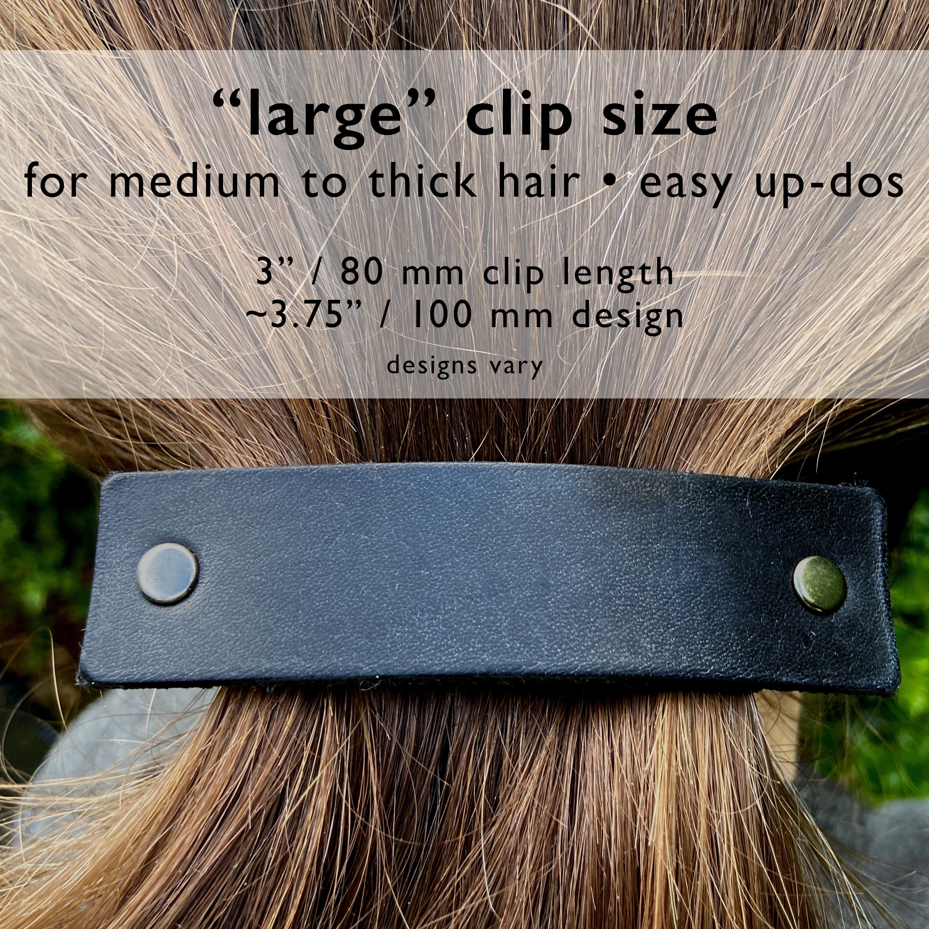Brilliant Blue Lace Flower Leather Hair Barrette-4