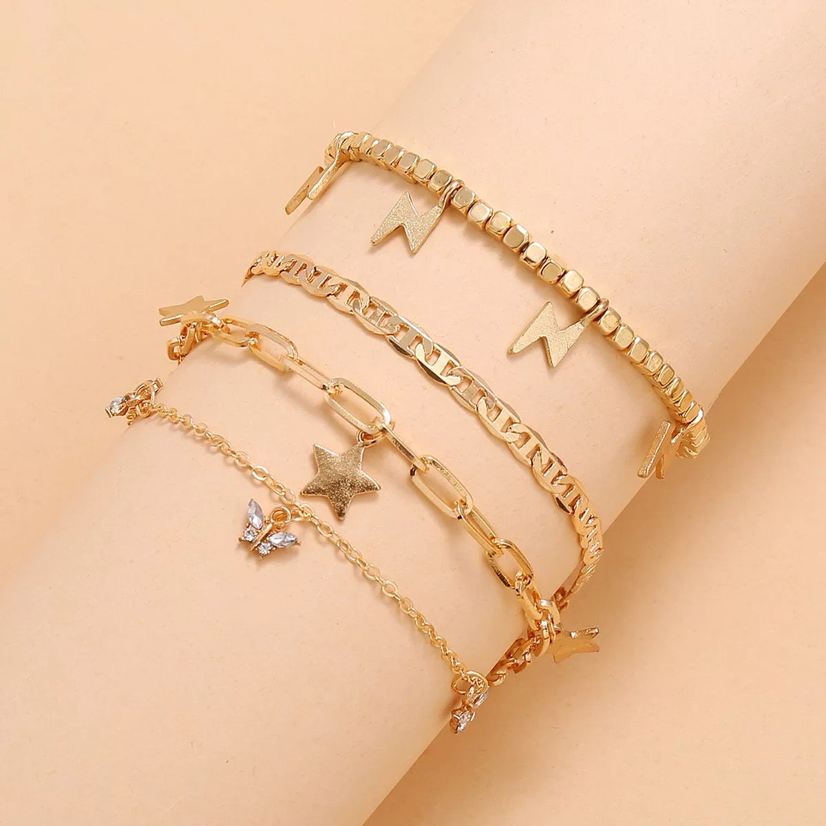 Trendy Player Anklet Set-2