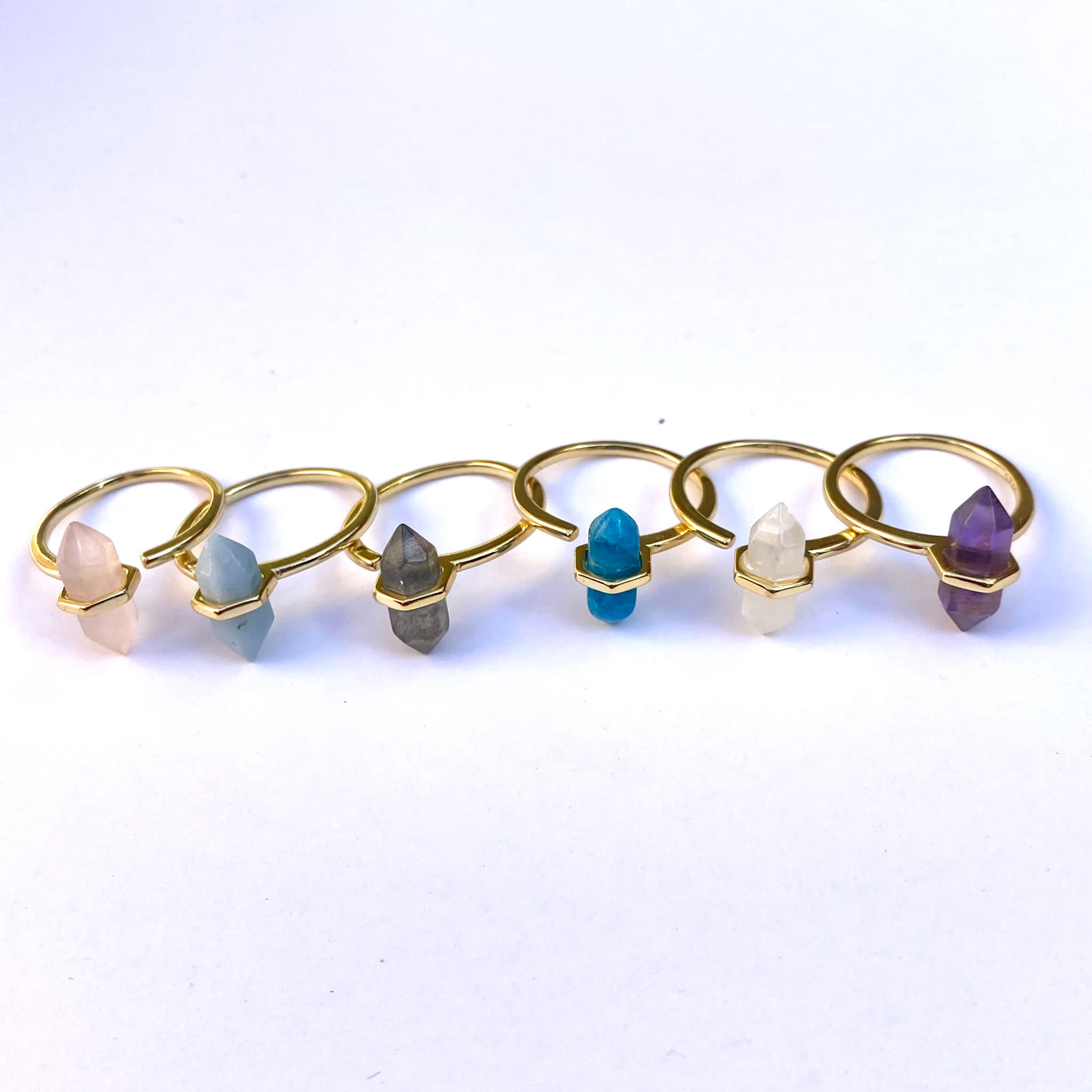 Crystal Compass Ring - Clear Quartz-2