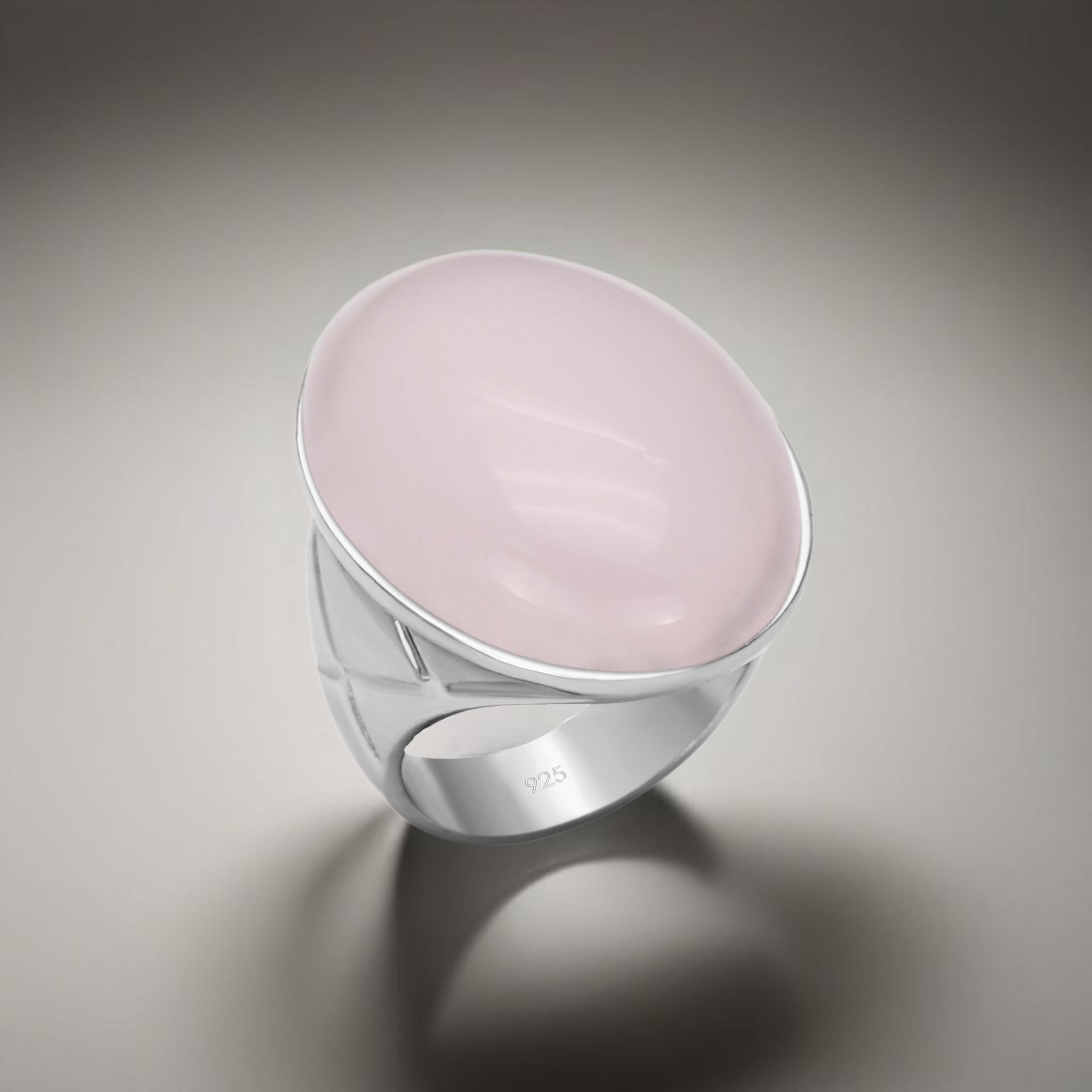 Rose Quartz Ring | Sterling Silver & Precious Crystal - HartCentered