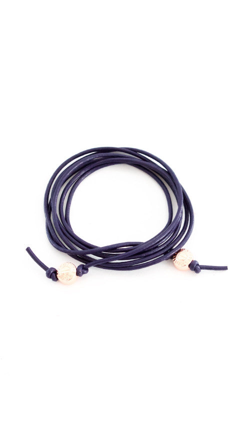 Signature Leather Cord Convertible Wrap | 14k Gold-Plated Brass | More Colors Available - HartCentered