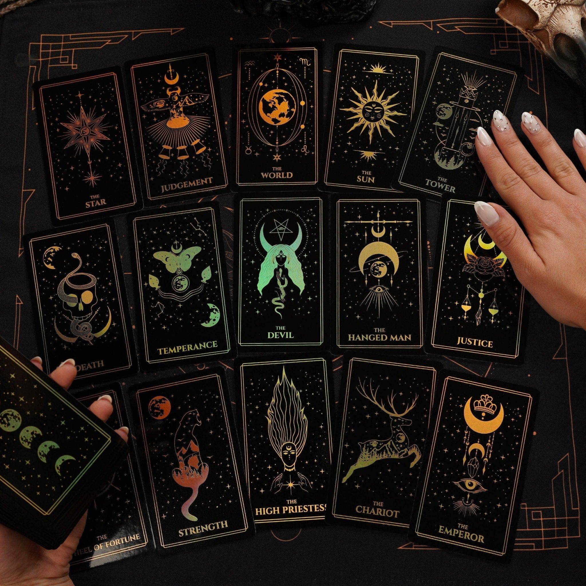 Moonlight | Gold Rainbow Foil | Tarot Deck Set - HartCentered