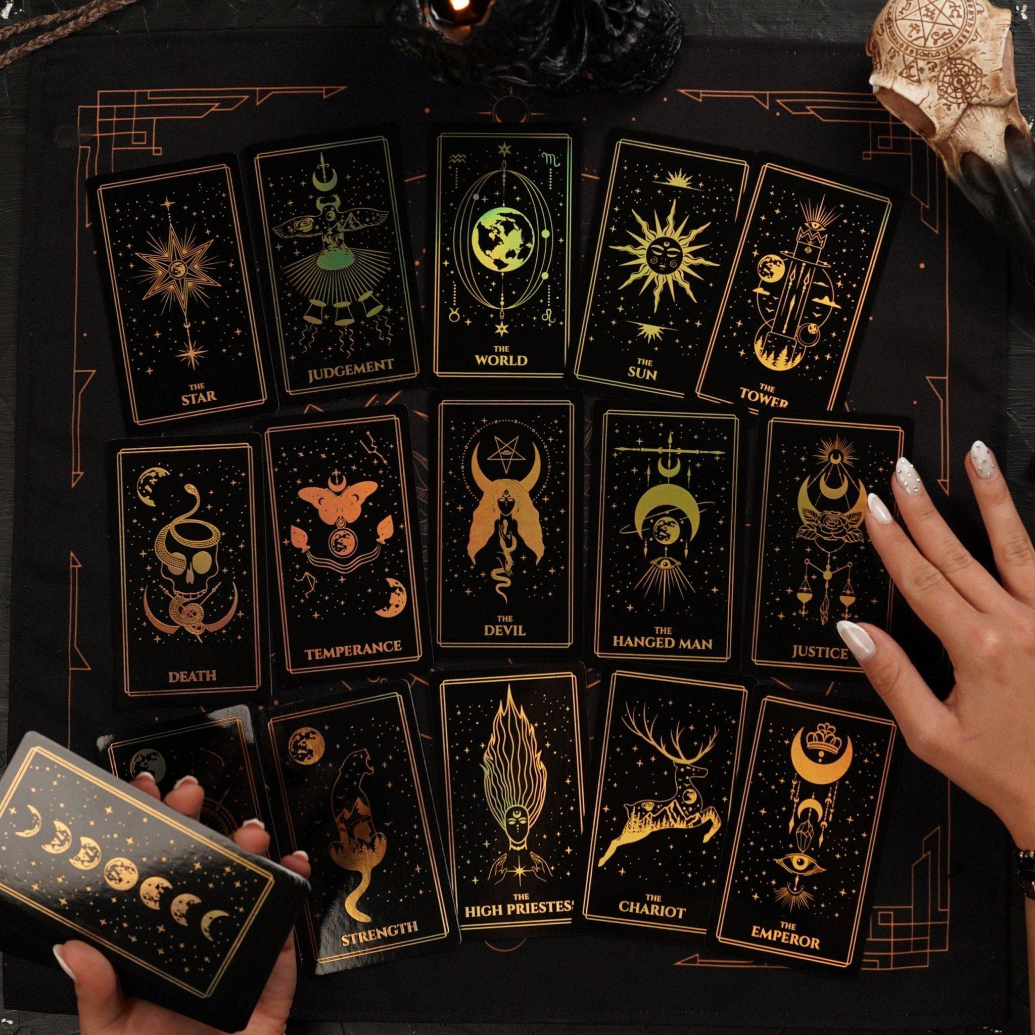 Moonlight | Gold Rainbow Foil | Tarot Deck Set - HartCentered