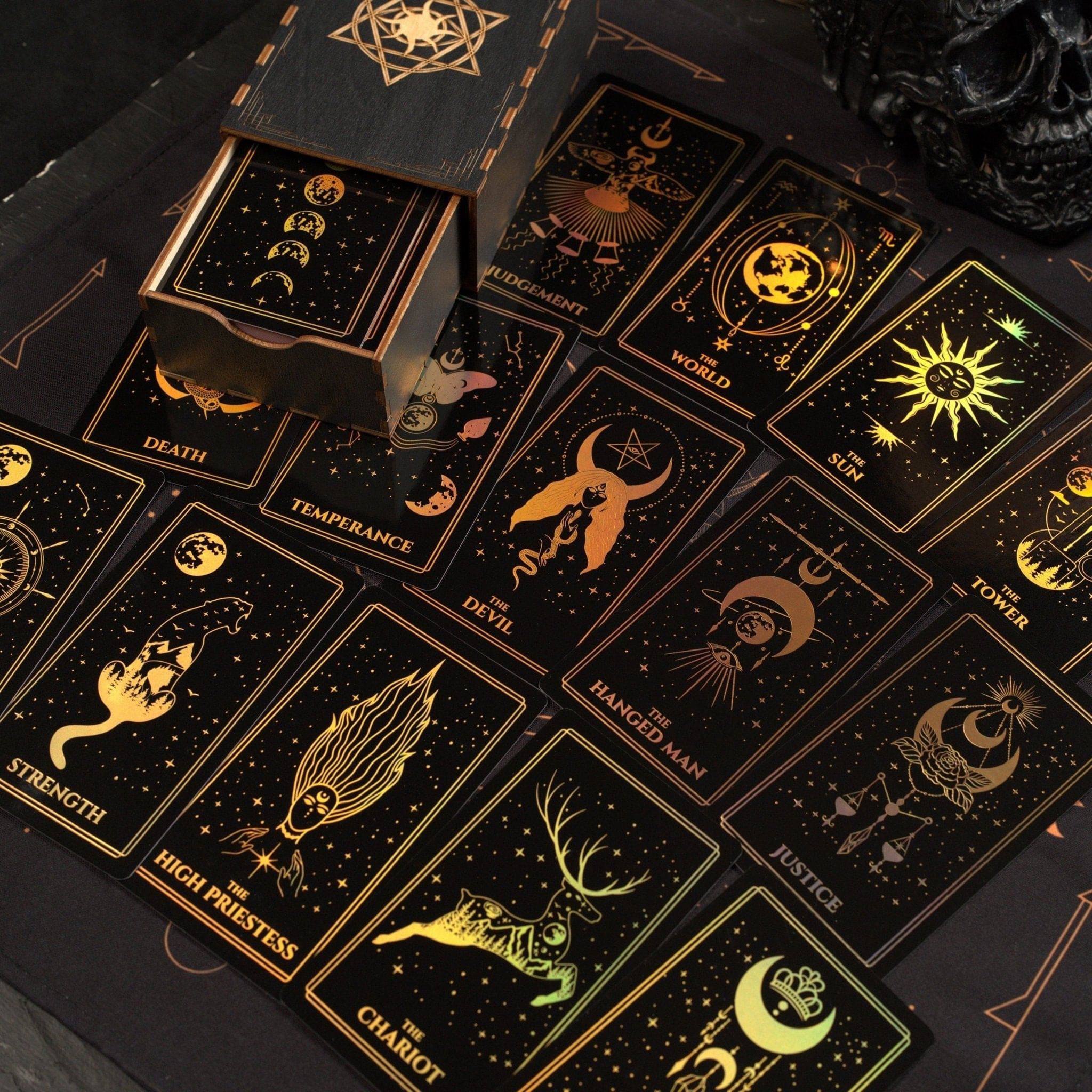 Moonlight | Gold Rainbow Foil | Tarot Deck Set - HartCentered