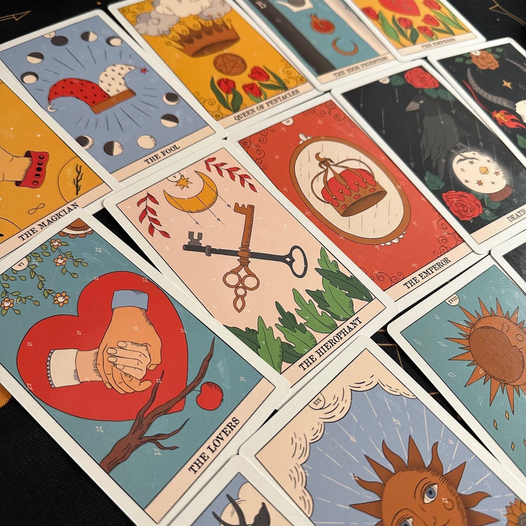 Moon Magic | Eco-Linen Cardboard | Tarot Deck Set - HartCentered