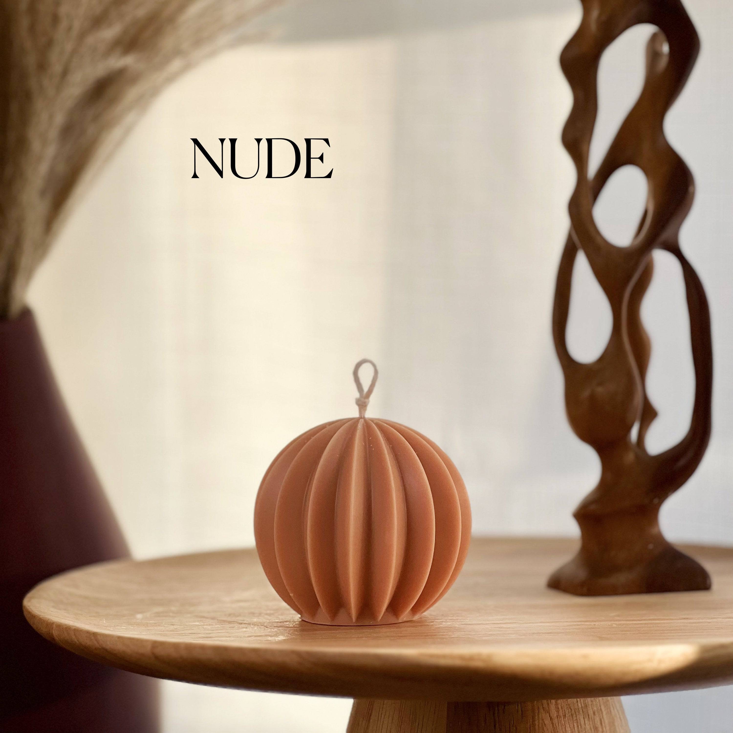 Scalloped Ball Candle - HartCentered