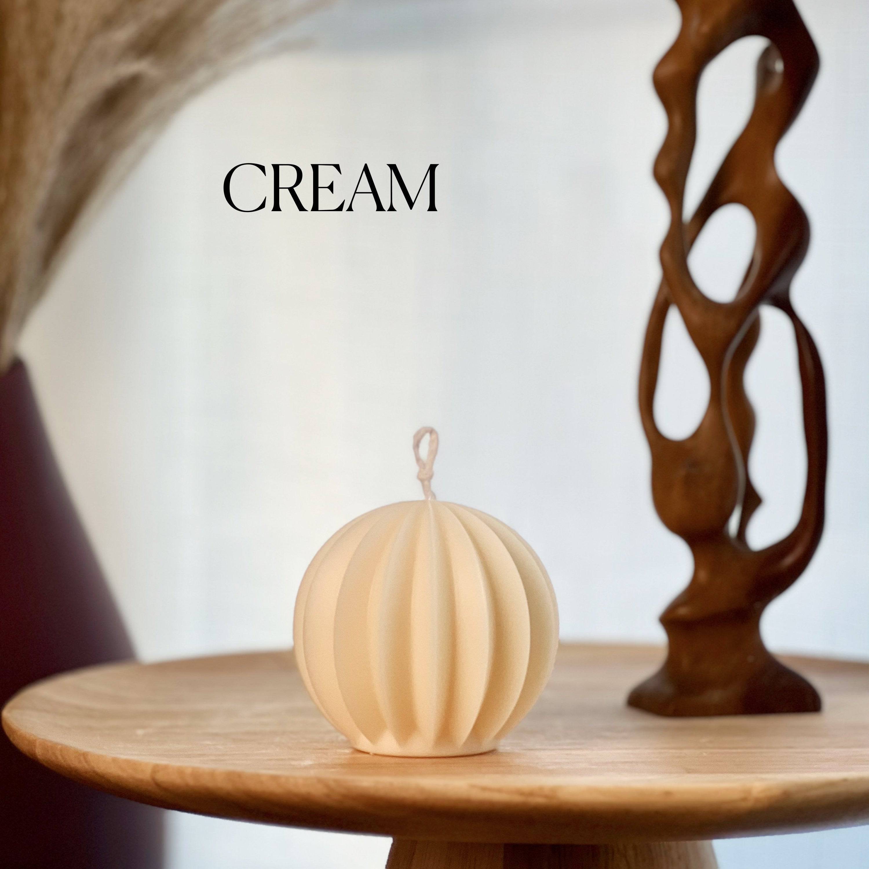 Scalloped Ball Candle - HartCentered