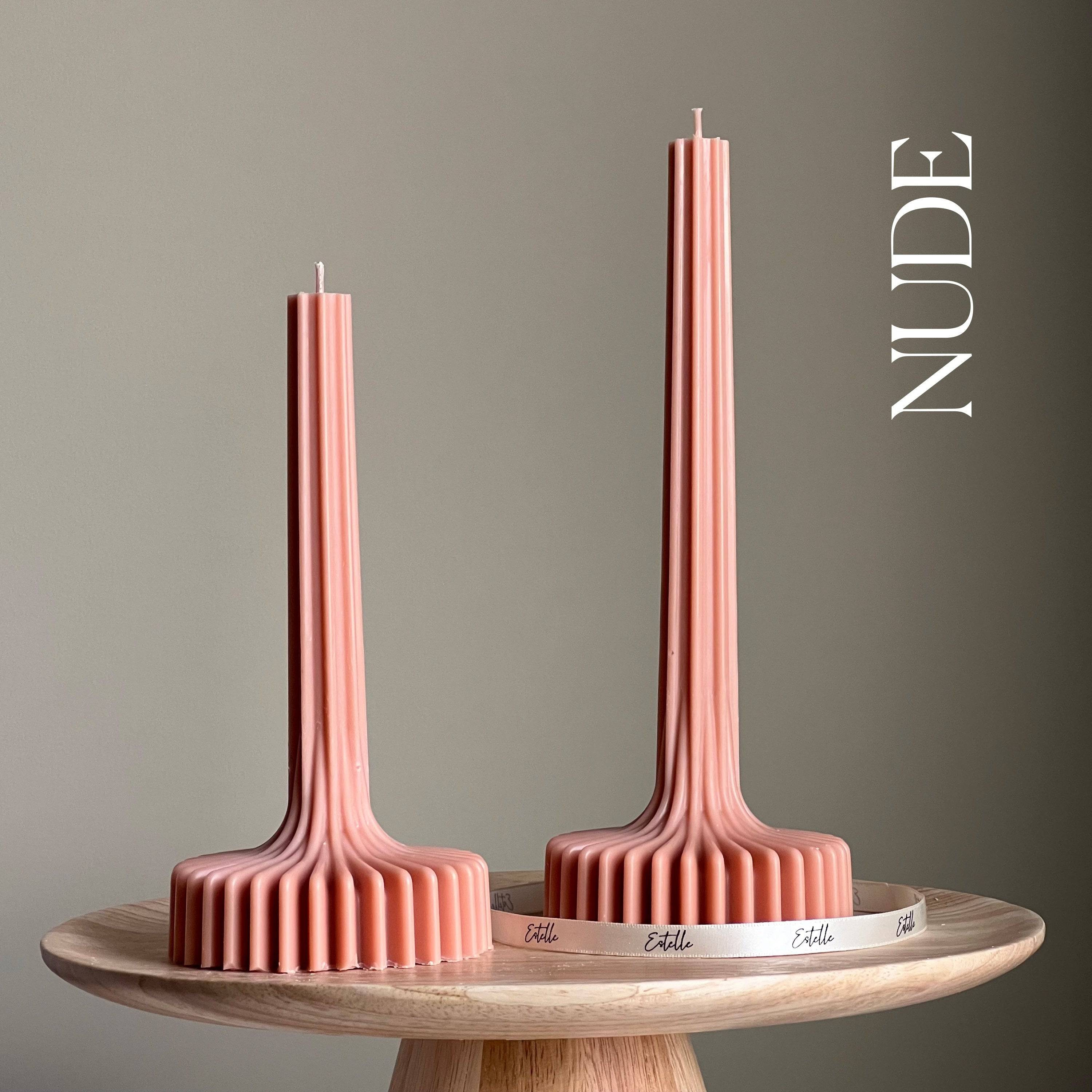 Elegant Stripe Vase Candle - HartCentered