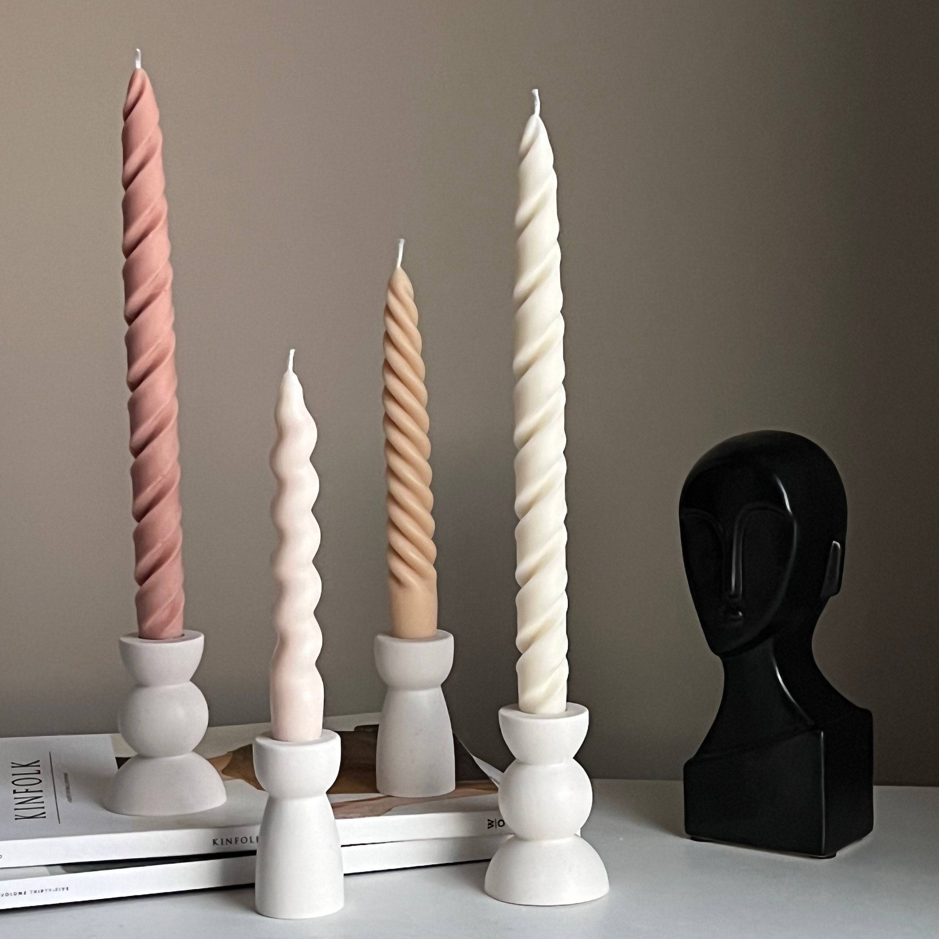 Tall Twisted Taper Candle - HartCentered