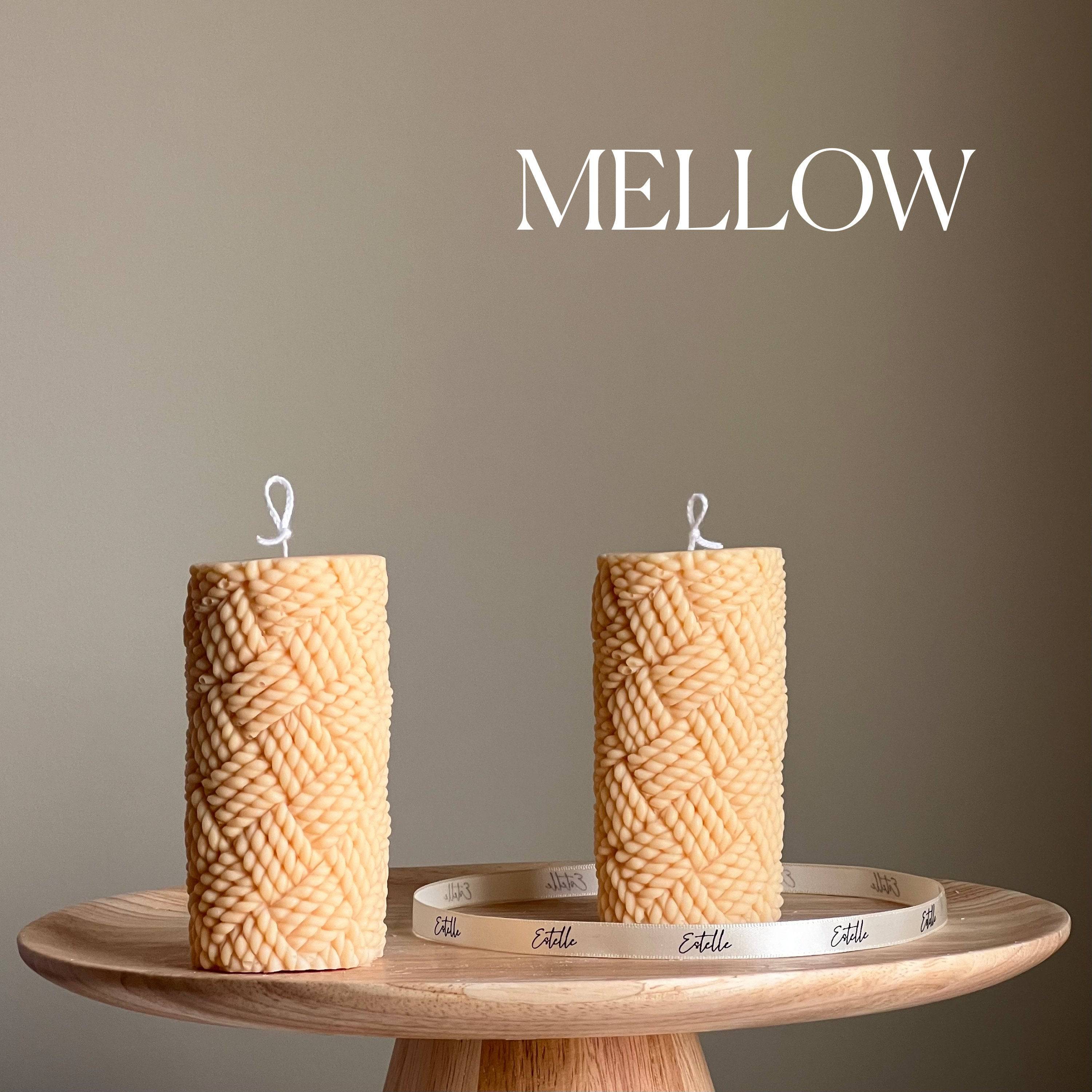Knitted Pillar Candle - HartCentered