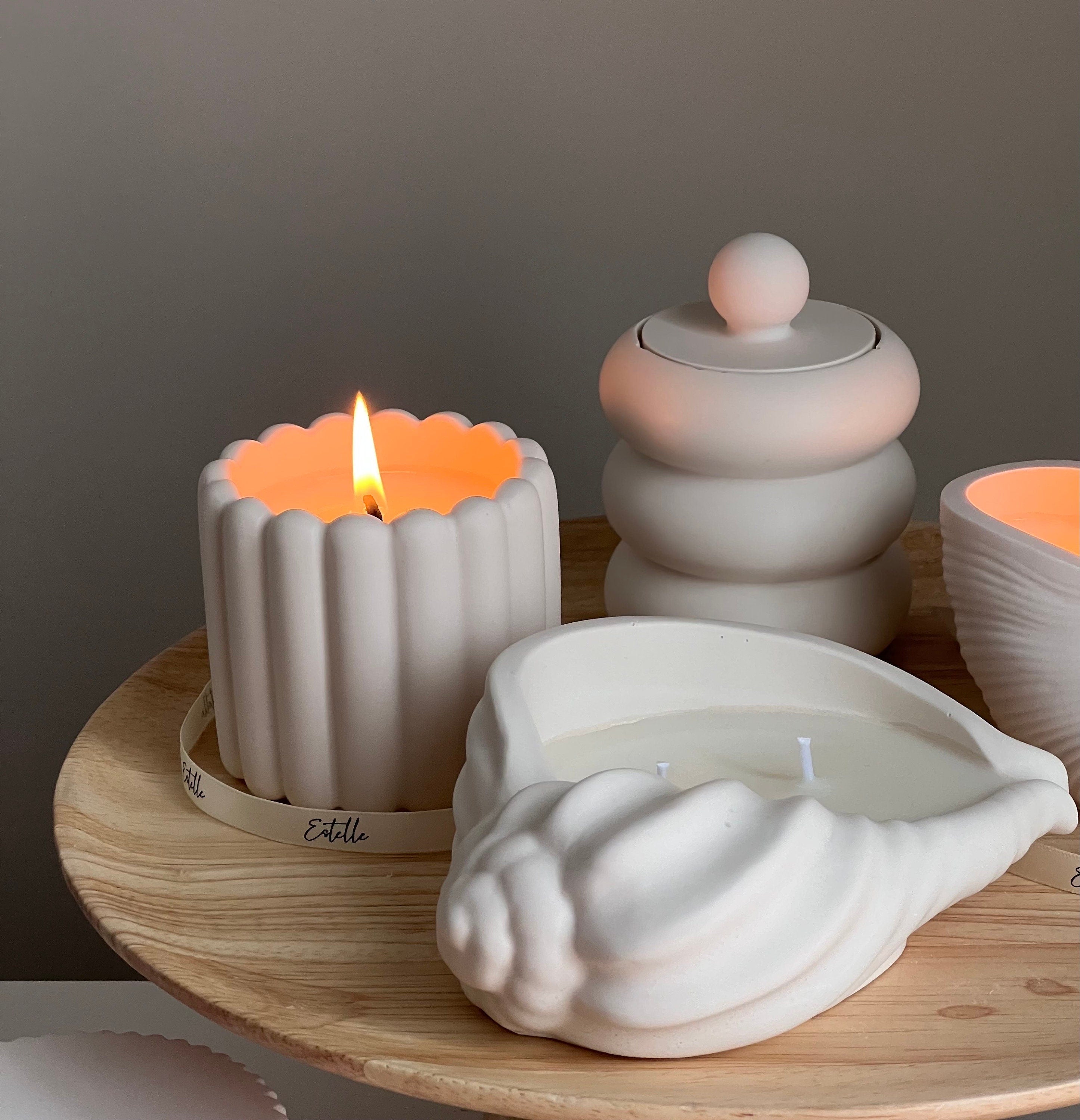 Ribbed Jar Soy Wax Candle - HartCentered