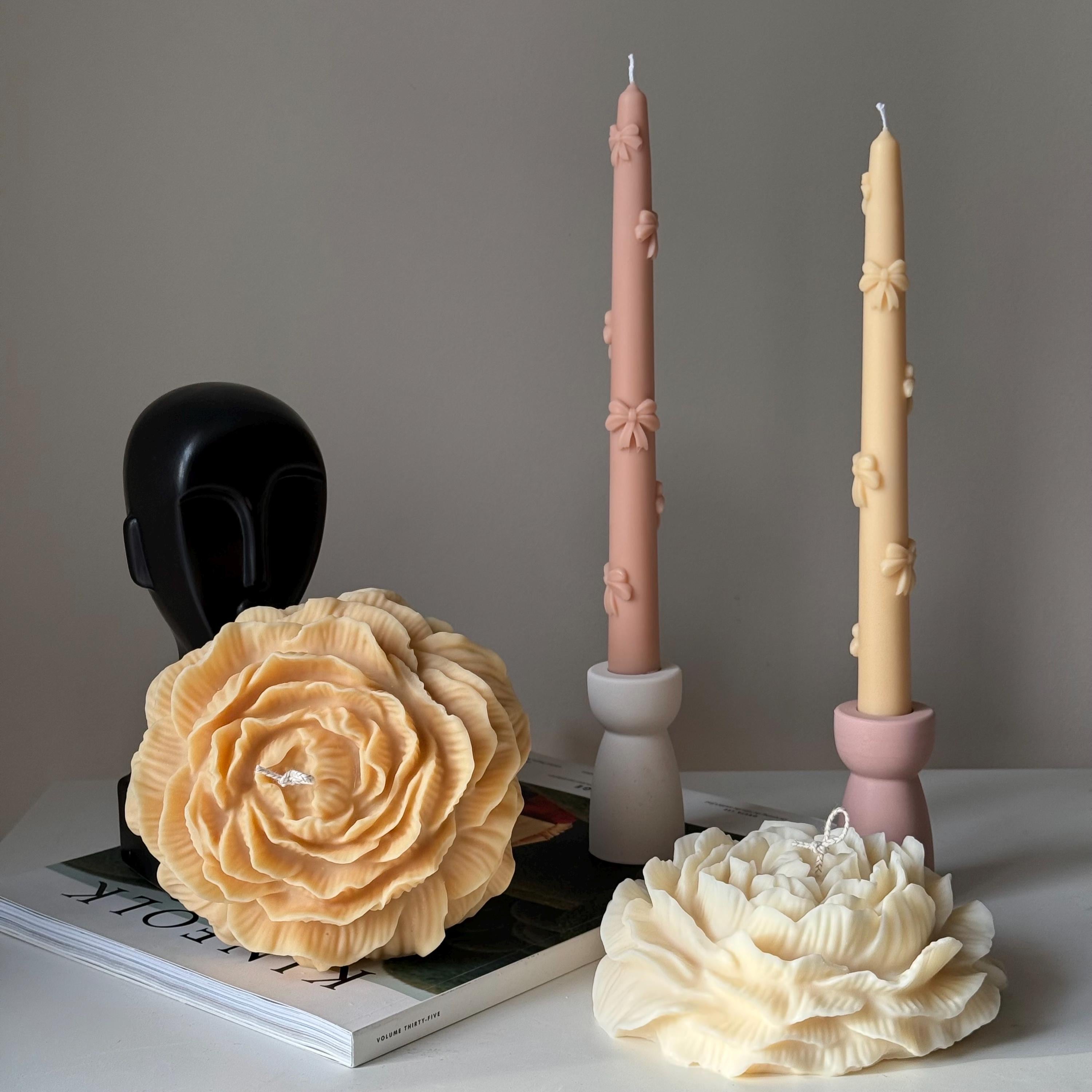 Huge Peony Candle-2