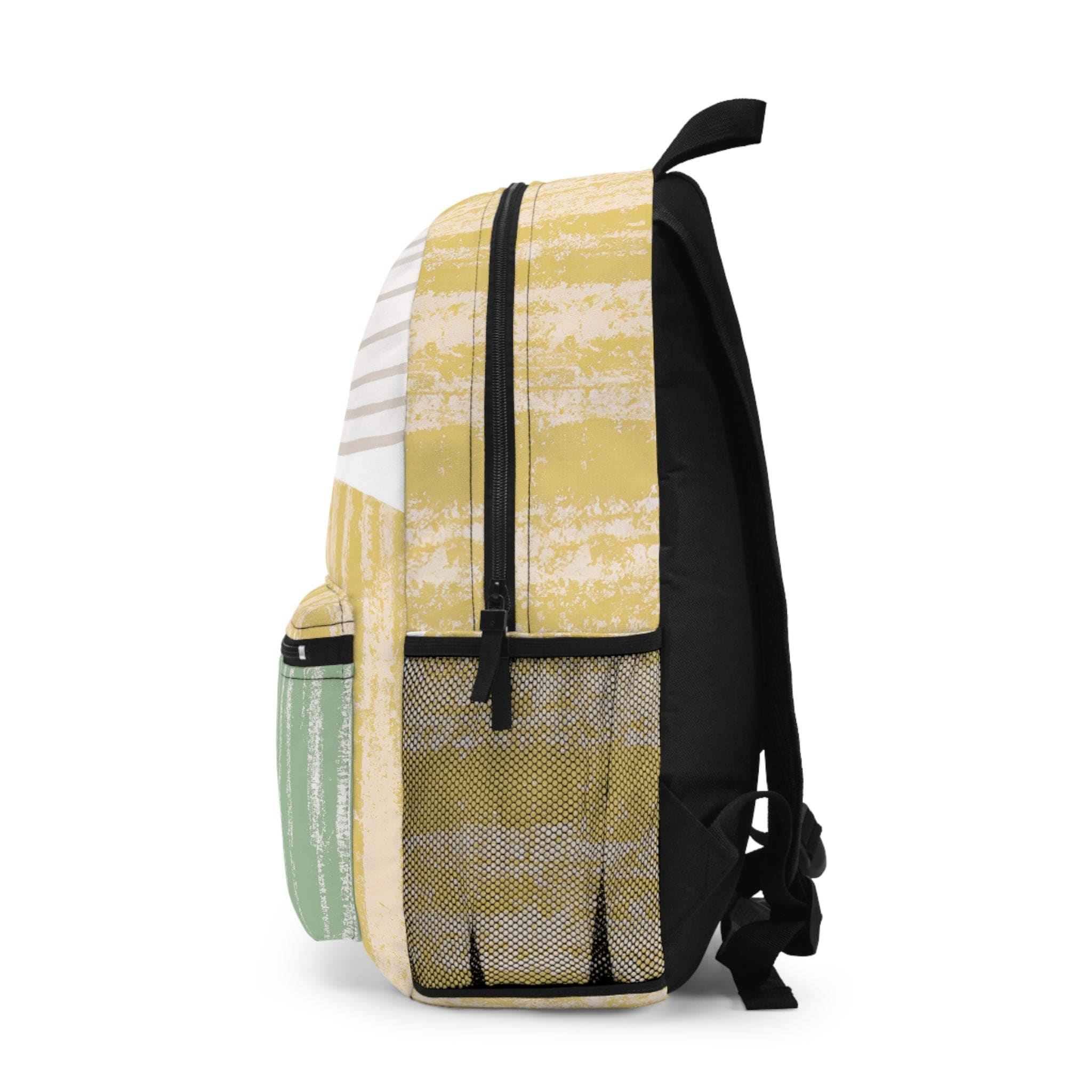 Mint Green Waterproof Backpack | Textured Look Boho Print