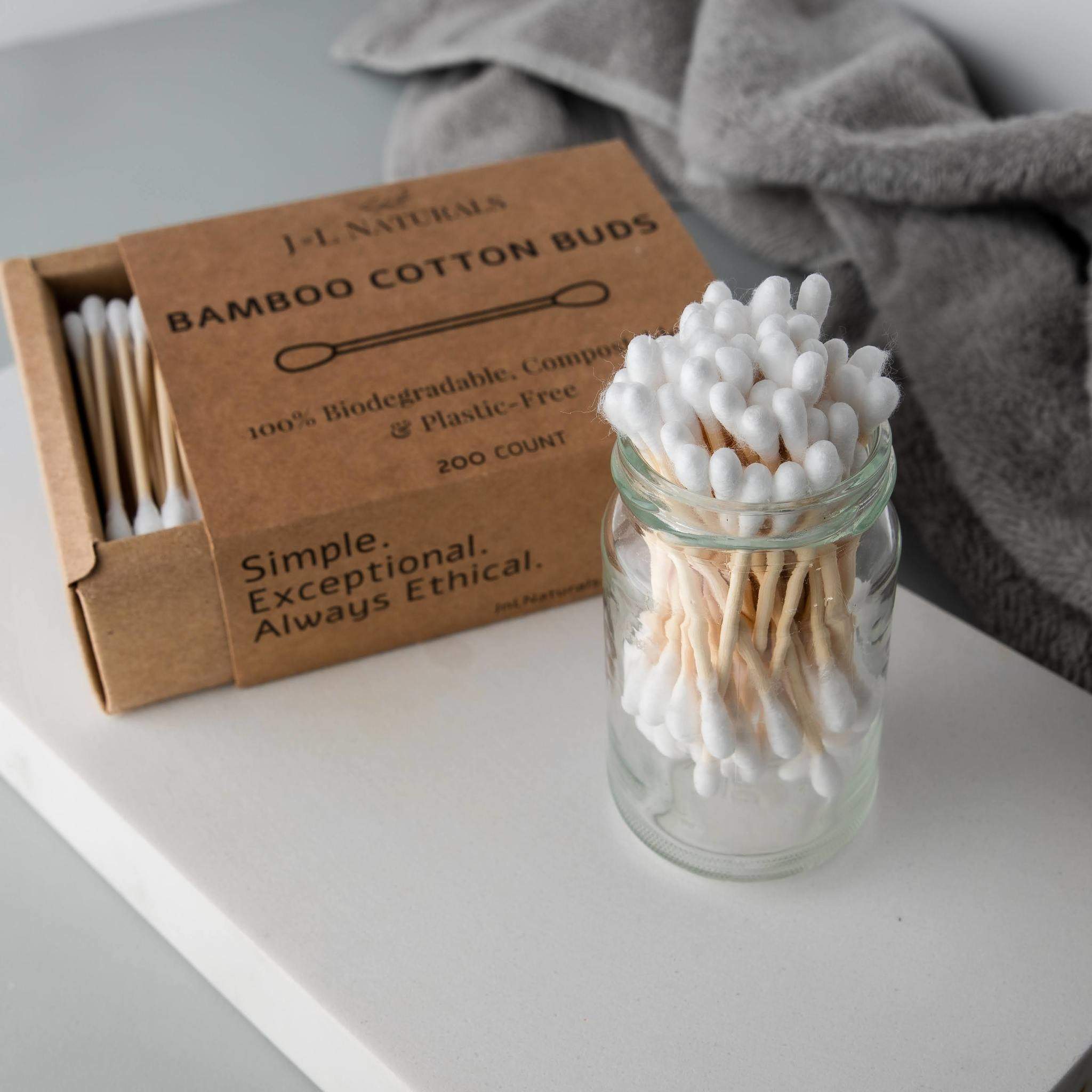 Bamboo Cotton Buds 200-Pack - HartCentered