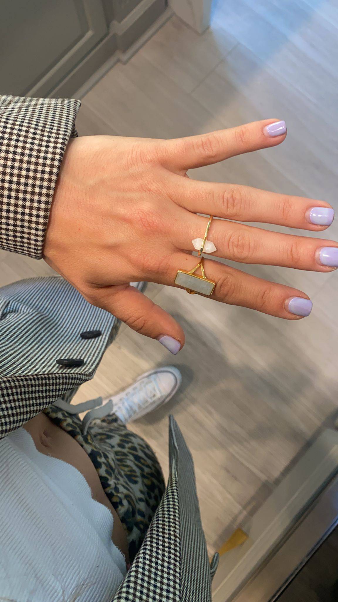 Aquamarine Rectangle Ring | Gold-Plated Sterling Silver - HartCentered