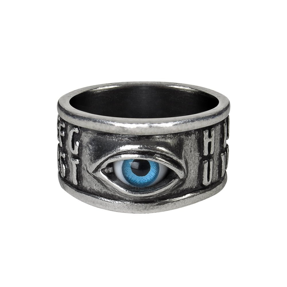 Ouija Eye Ring | Antiqued English Pewter | Realistic Taxidermal Eye - HartCentered