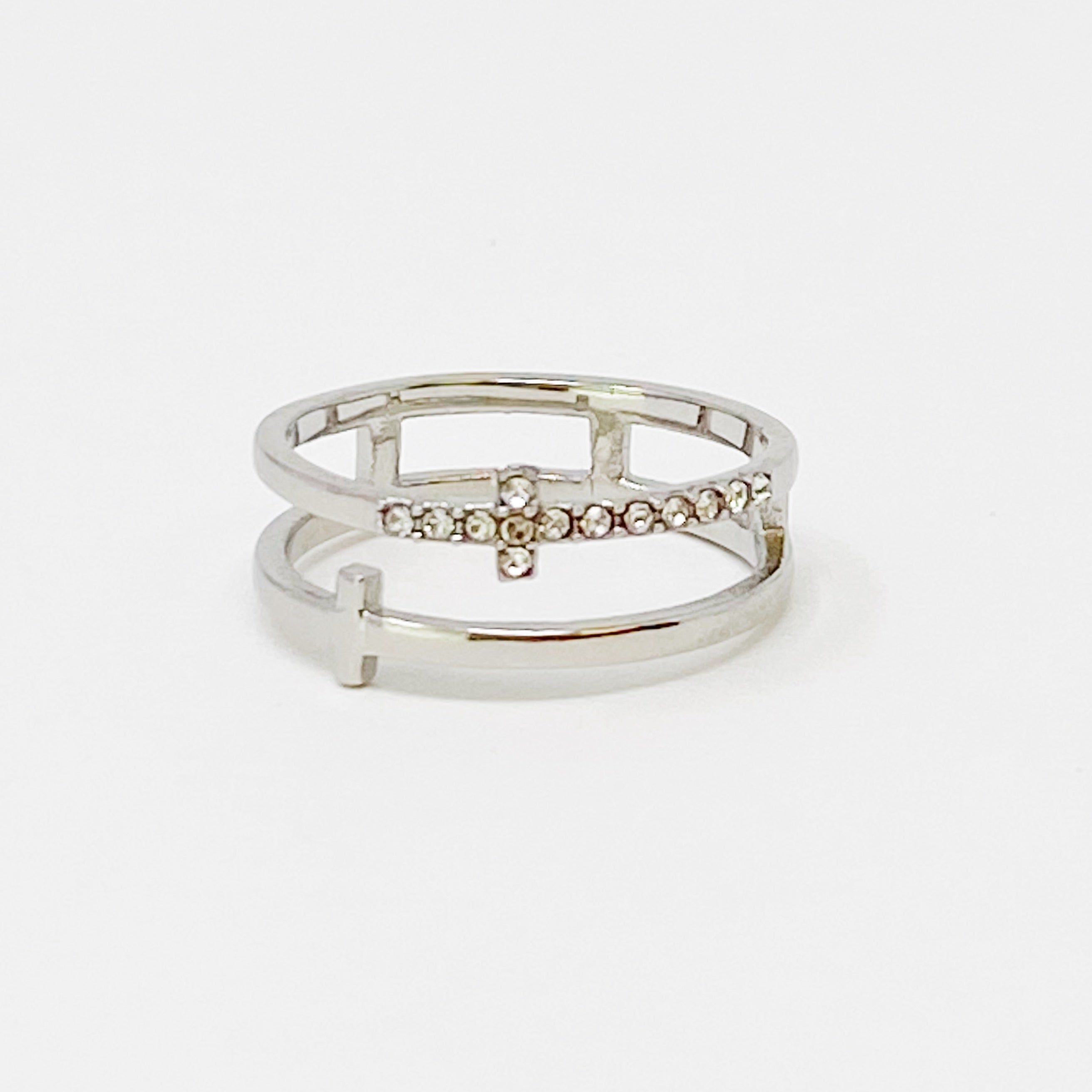 Forever Double Cross Ring-4