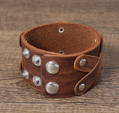 Simple Retro And Old Multi-layer Leather Bracelet-0