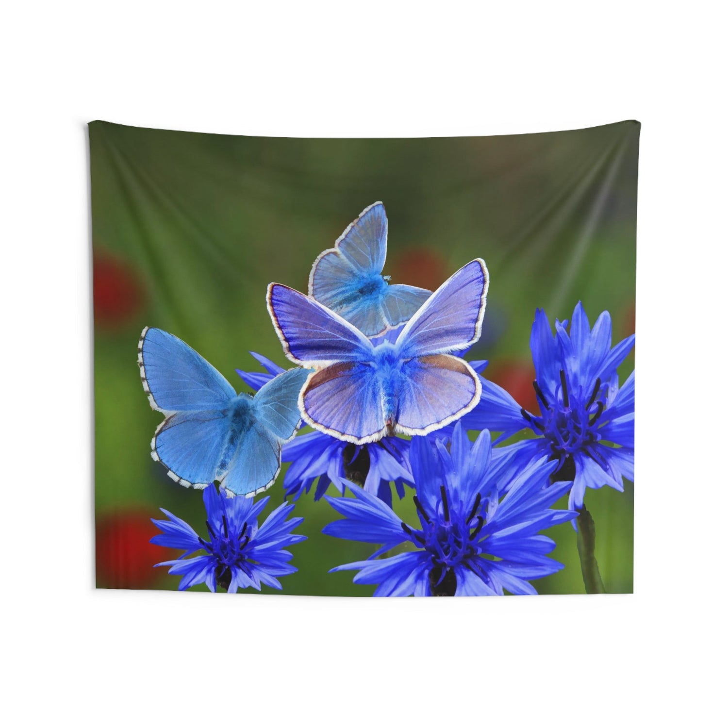 Blue And White Butterfly Tapestry - HartCentered