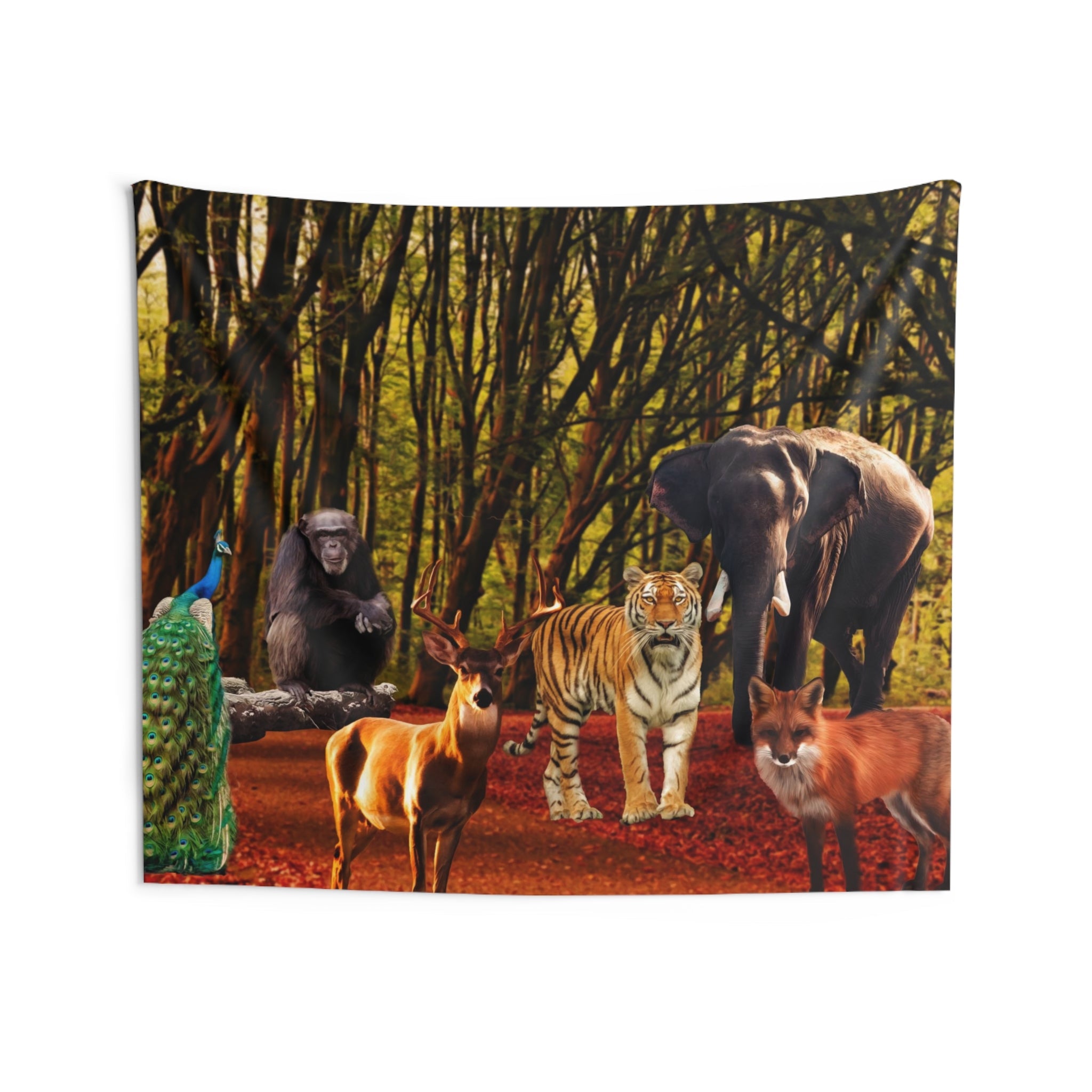 Peacock Animal Group Tapestry - HartCentered