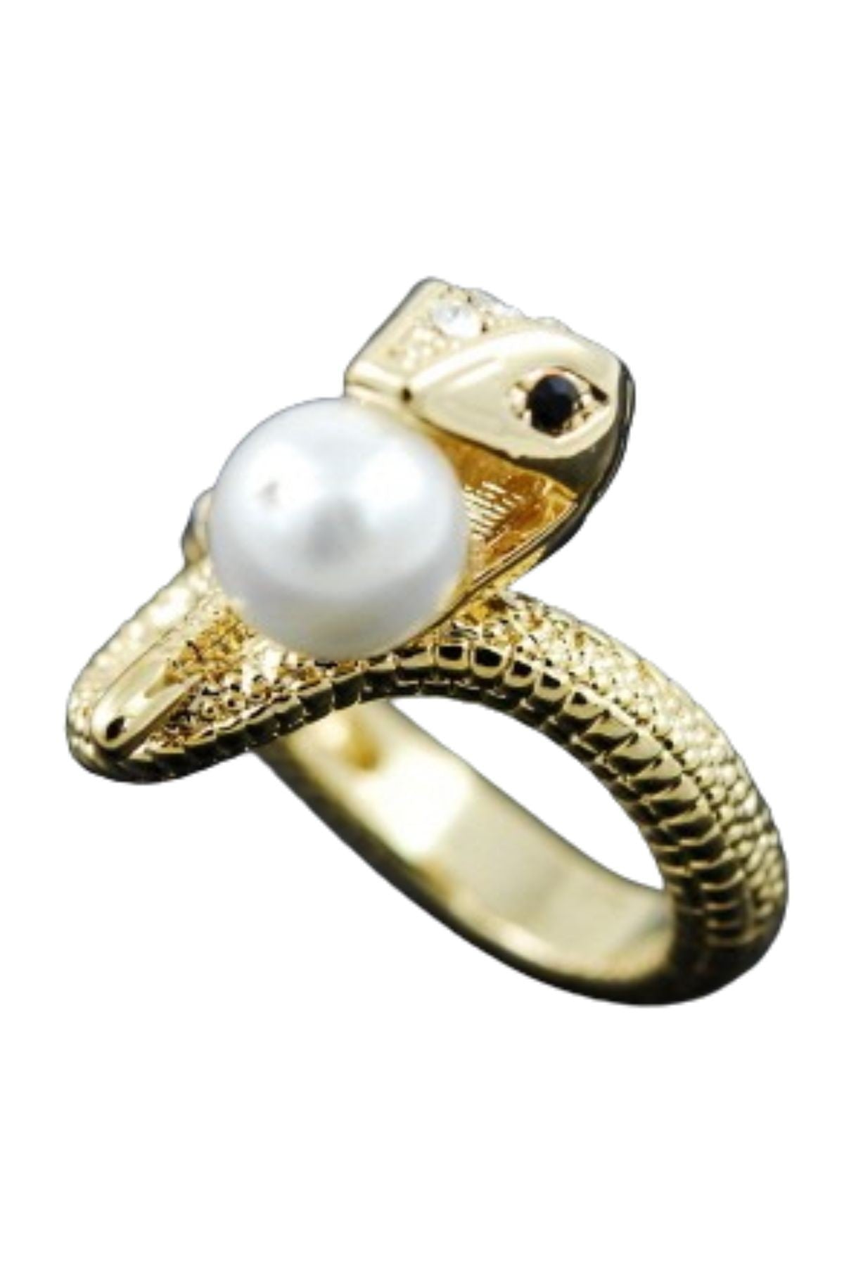 Studded Snake Metal Ring-4