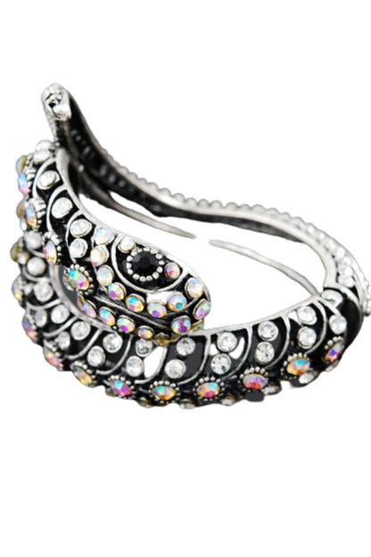 Studded snake metal cuff-4