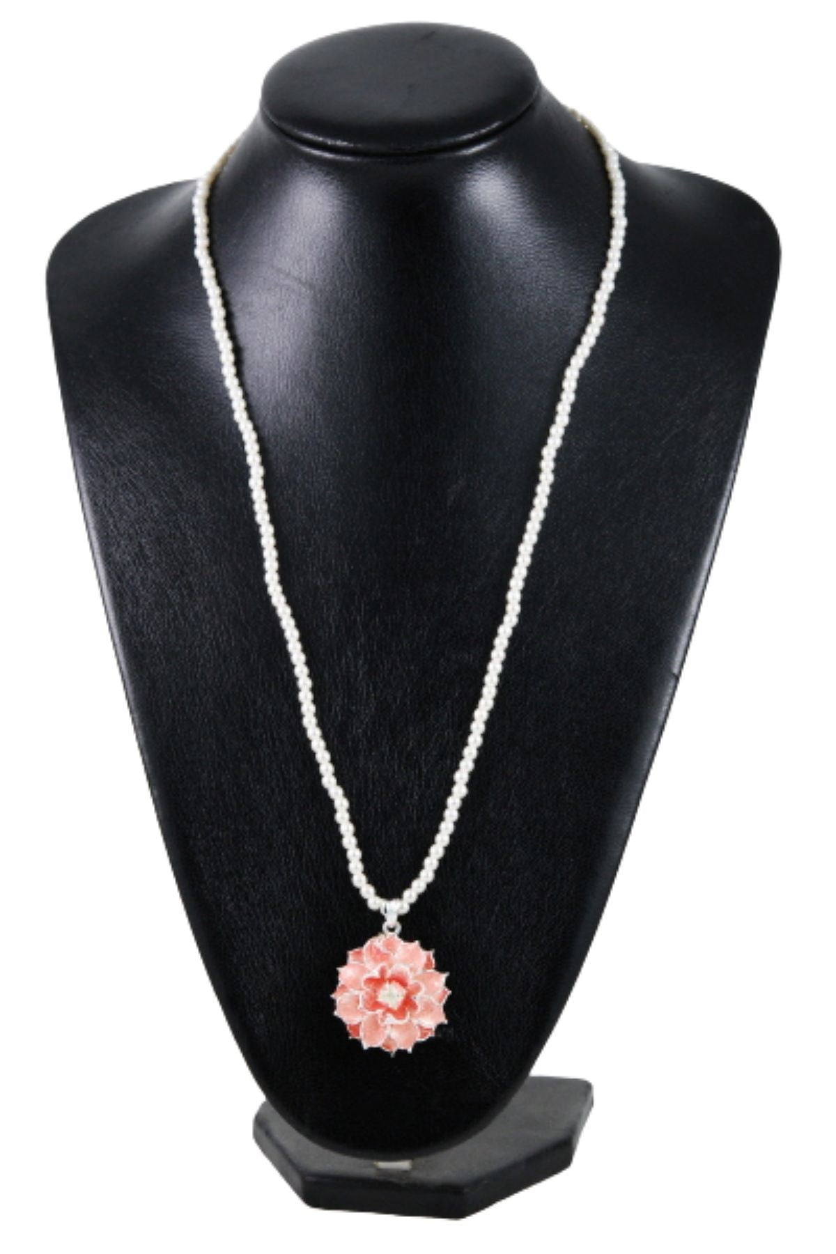 Metal flower pendant necklace-2