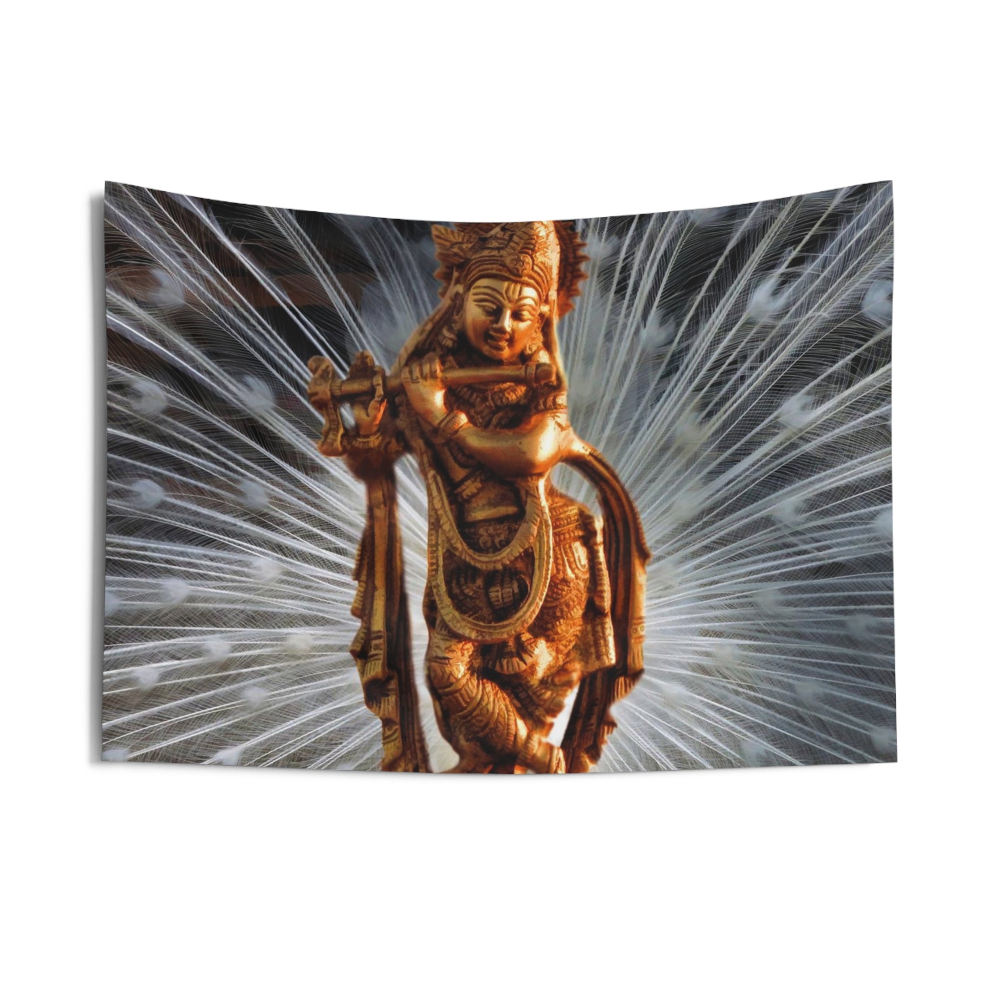 Krishna Peacock feather Tapestry - HartCentered