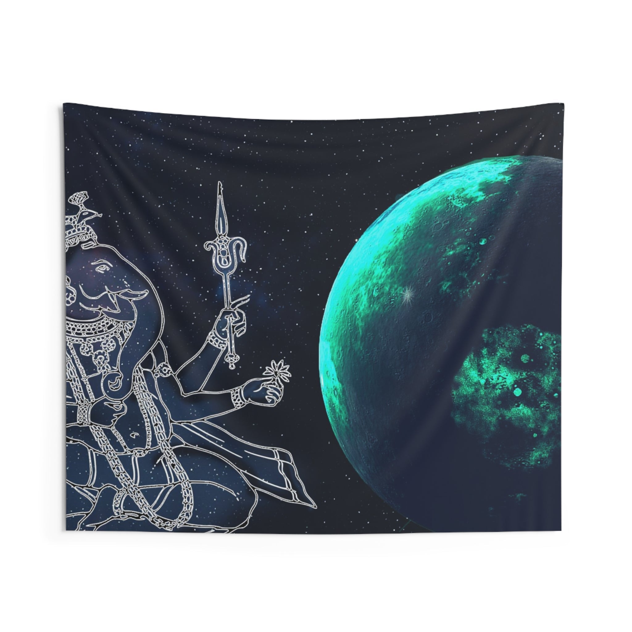 Ganesha Moon Tapestry - HartCentered