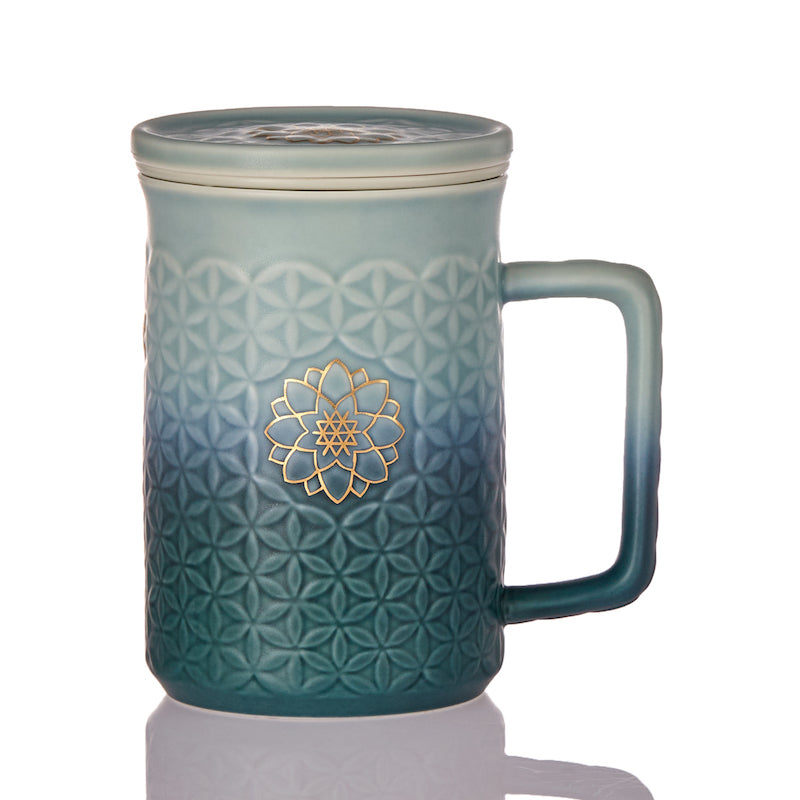 Flower of Life 3-in-1 Tea Mug with Infuser - HartCentered