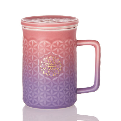 Flower of Life 3-in-1 Tea Mug with Infuser - HartCentered