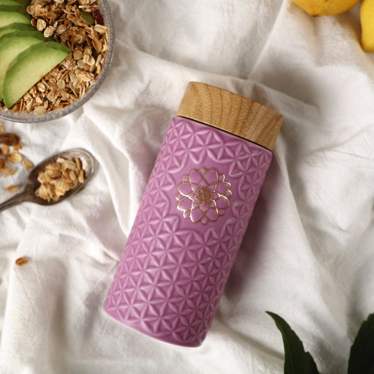 Flower of Life Travel Mug / Single Wall / 14 oz - HartCentered