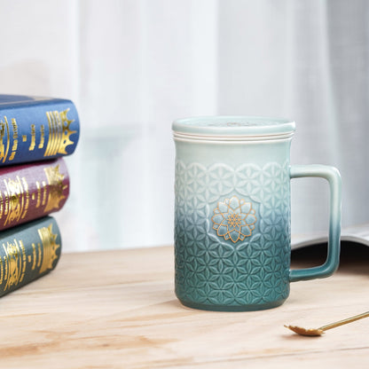 Flower of Life 3-in-1 Tea Mug with Infuser - HartCentered