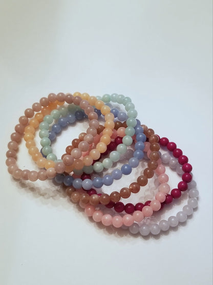 Touch of Spring - Natural Stone Stretch Bracelets-0