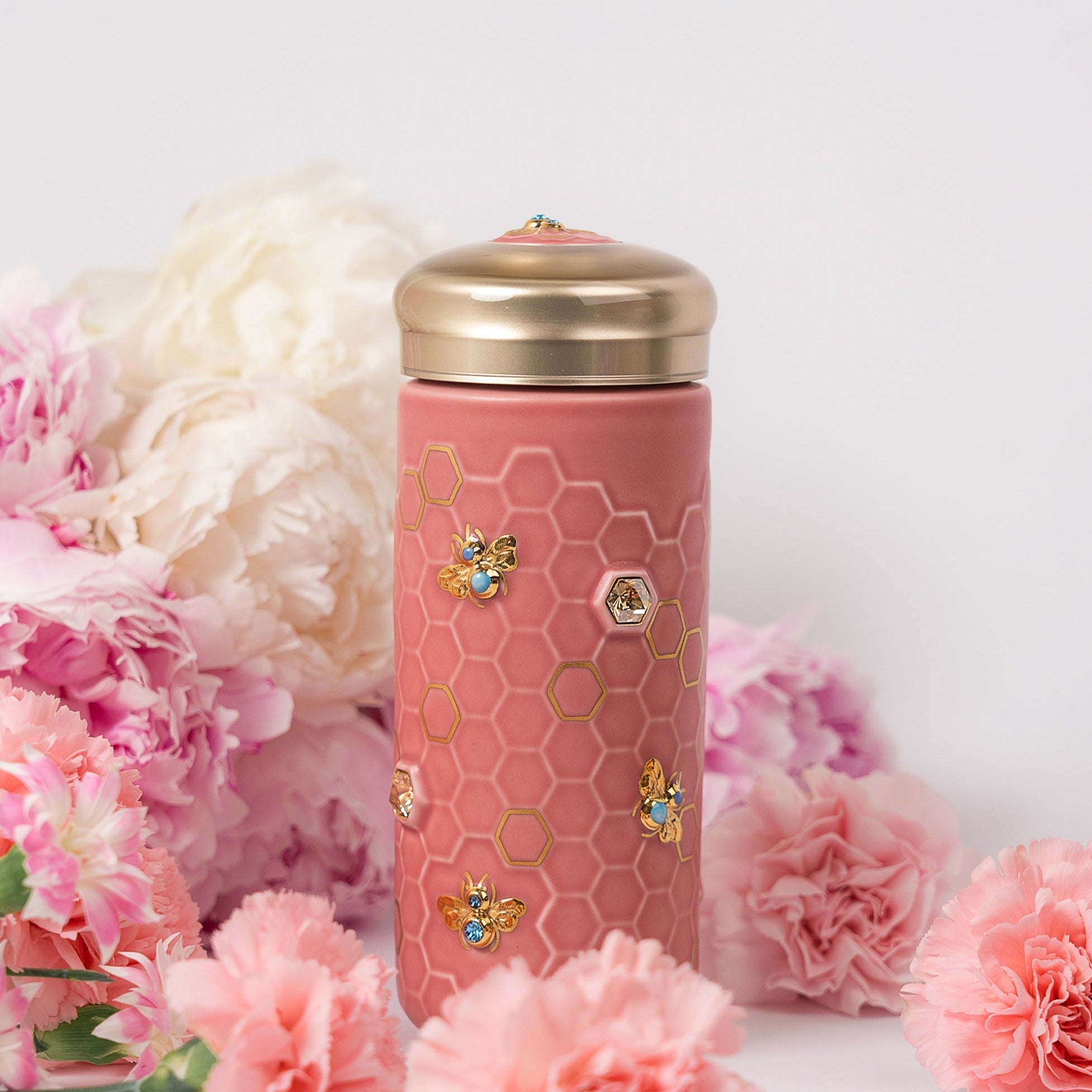 Honey Bee Travel Mug with Crystals - HartCentered