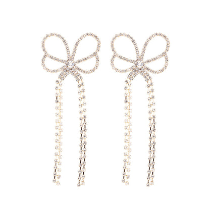 Butterfly Tassel Drop Post Back Earrings | Lead And Nickel-Free - HartCentered