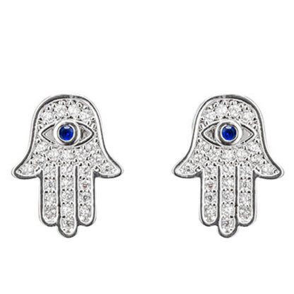 Hamsa Hand Dainty Post Back Earrings | Lead and Nickel Free - HartCentered