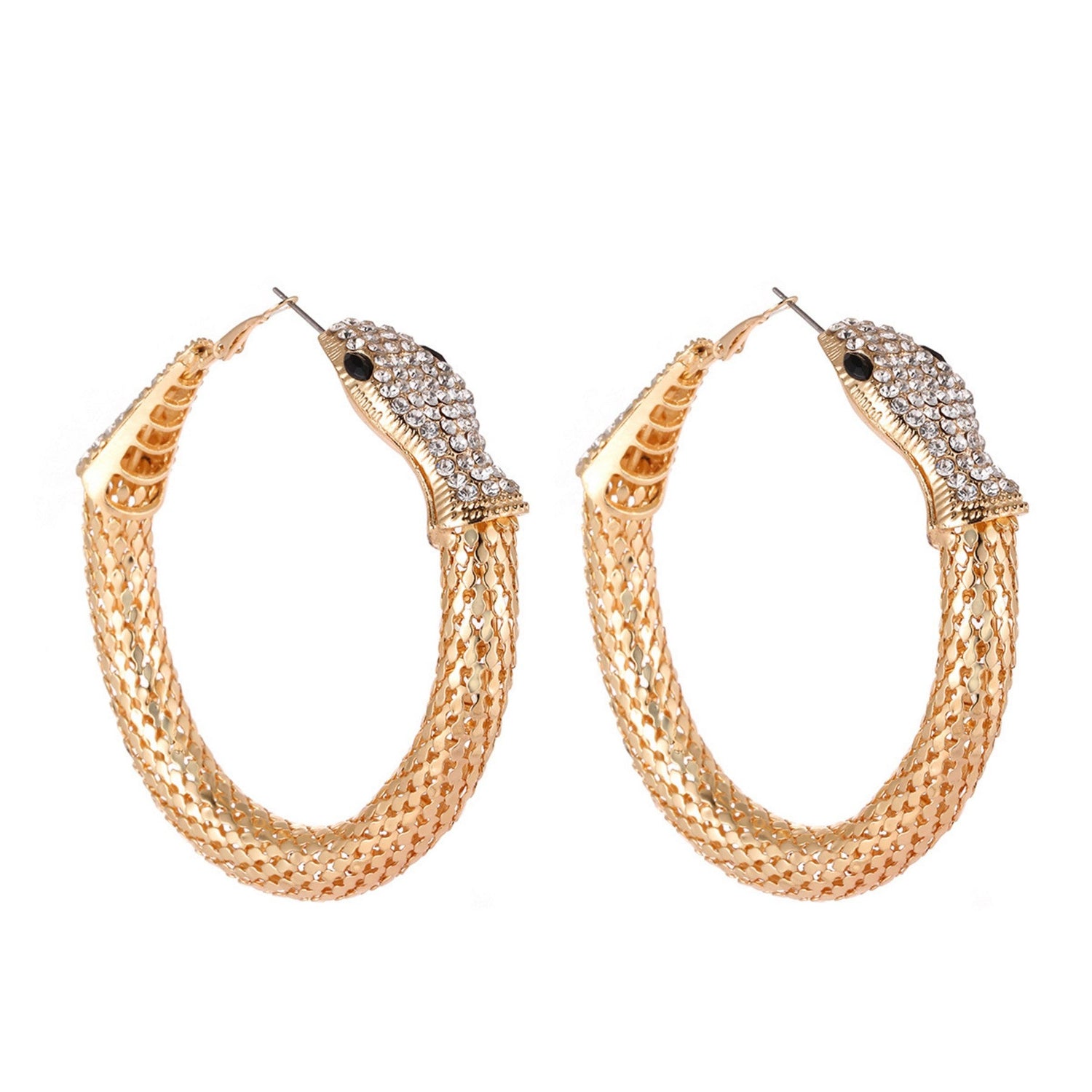 Snake Hoop Ring Earrings-1