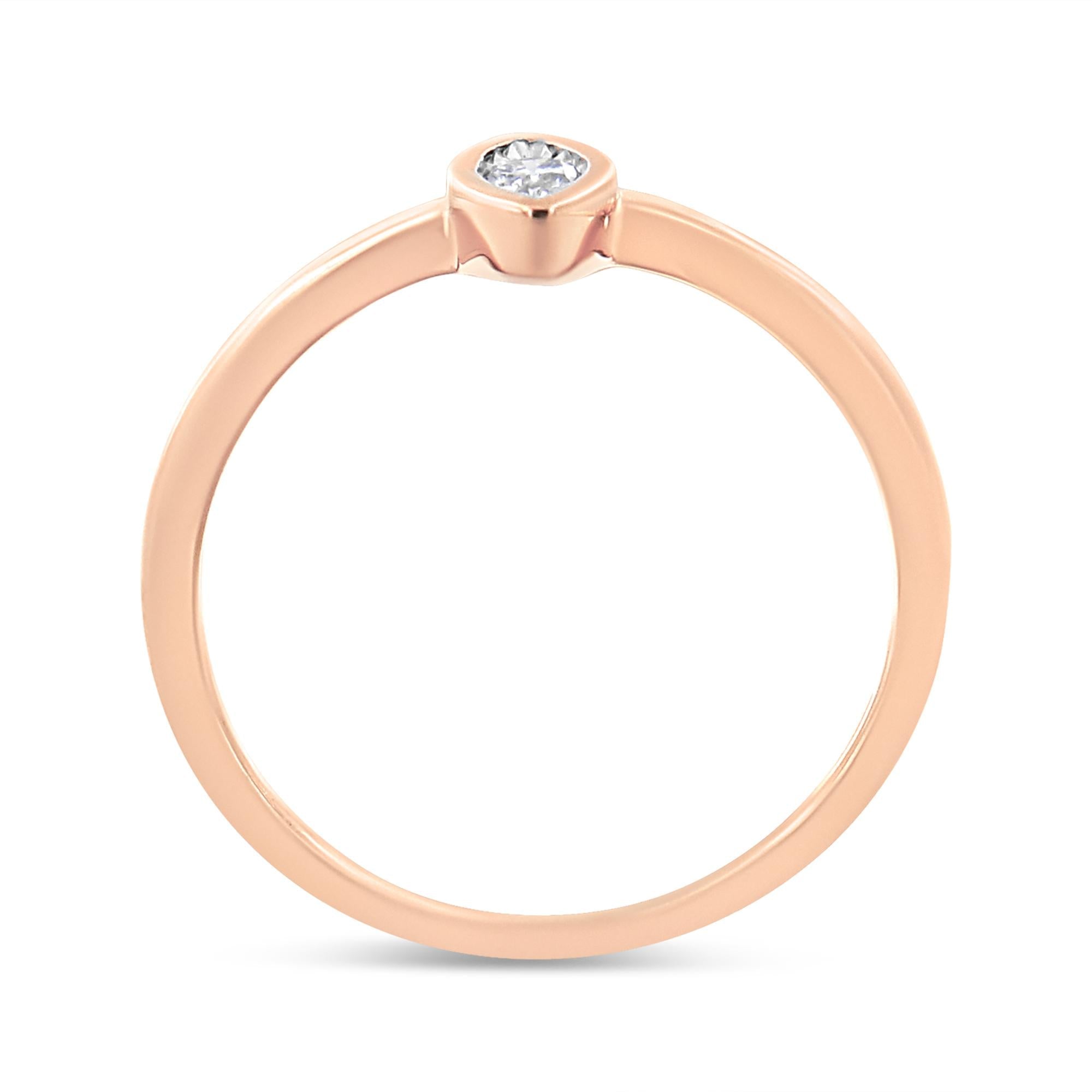 14K Rose Gold Plated .925 Sterling Silver Miracle Set Diamond Accent Pear Shape Promise Ring (J-K Color, I1-I2 Clarity)-2