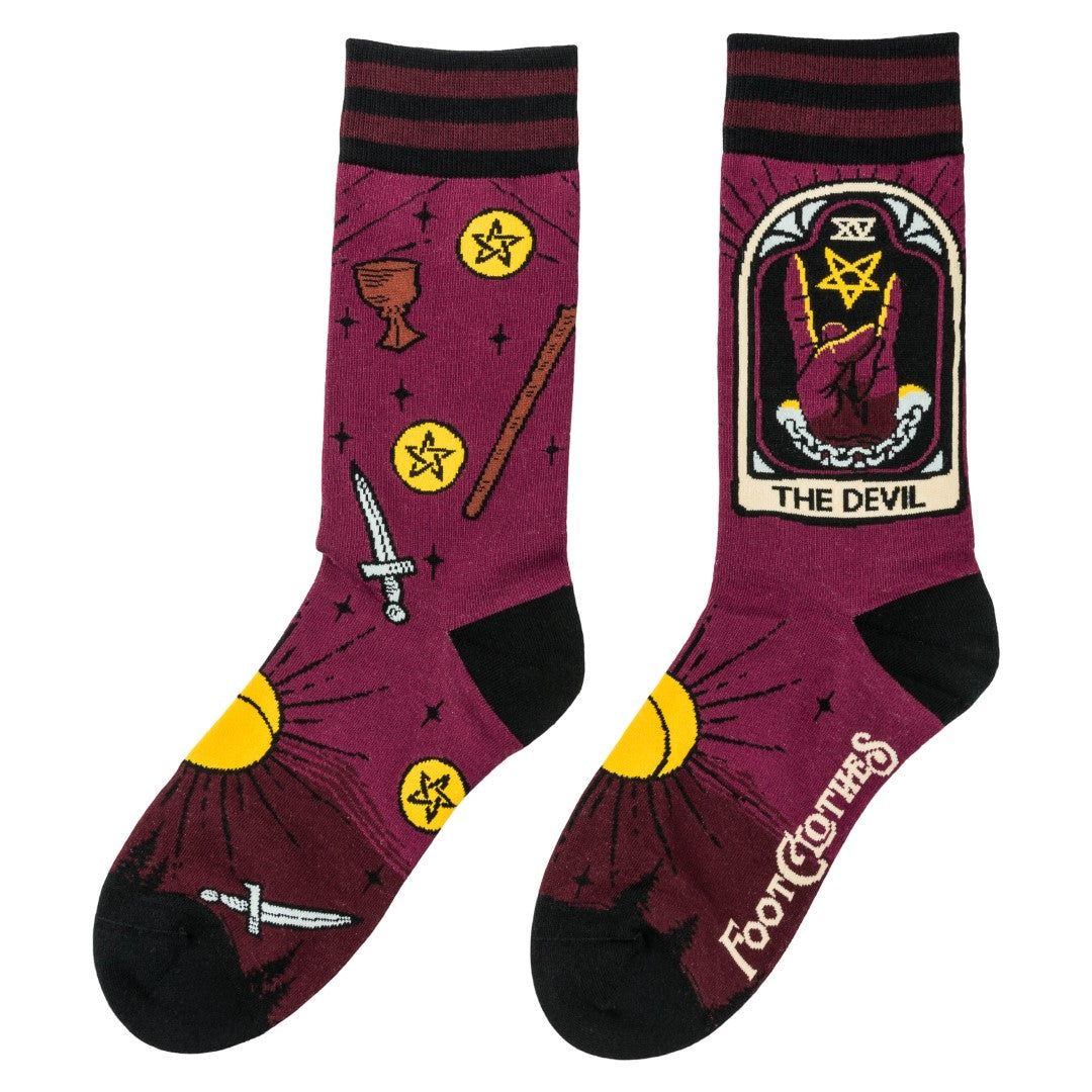 The Devil Tarot Nouveau Crew Socks-2