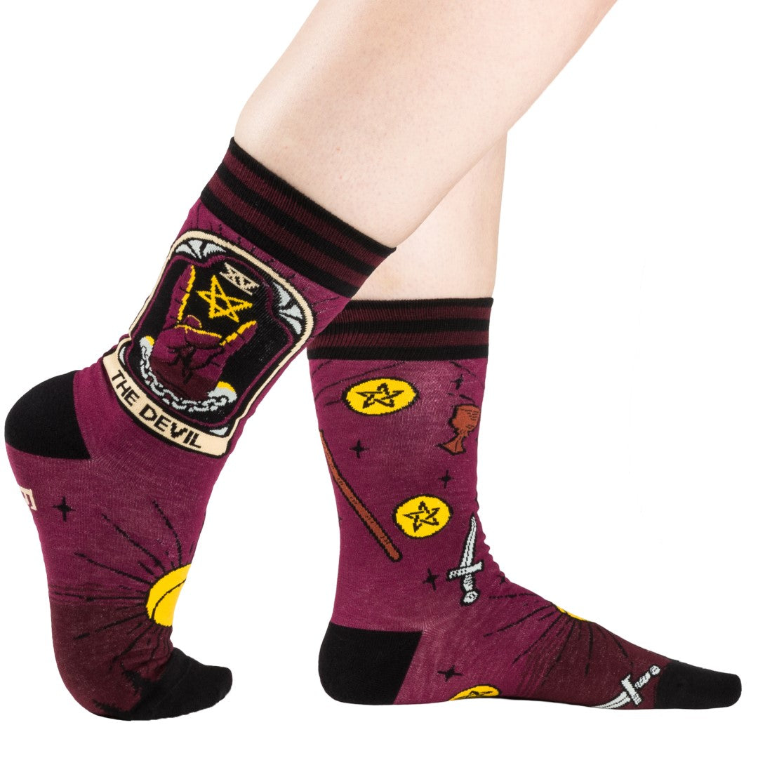 The Devil Tarot Nouveau Crew Socks-0