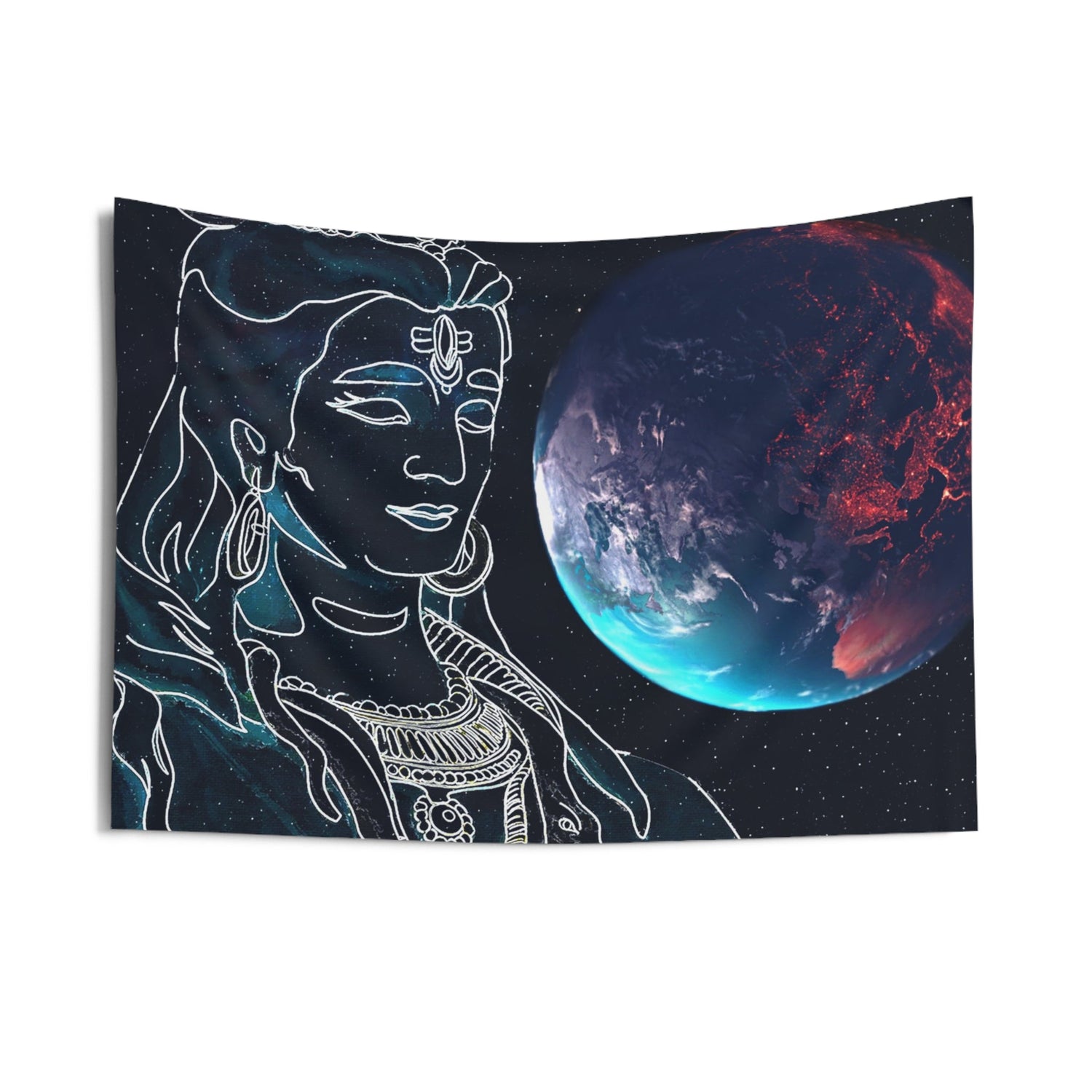 Shiva Moon Tapestry - HartCentered