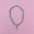 Stone Bead Cross Anklet-4