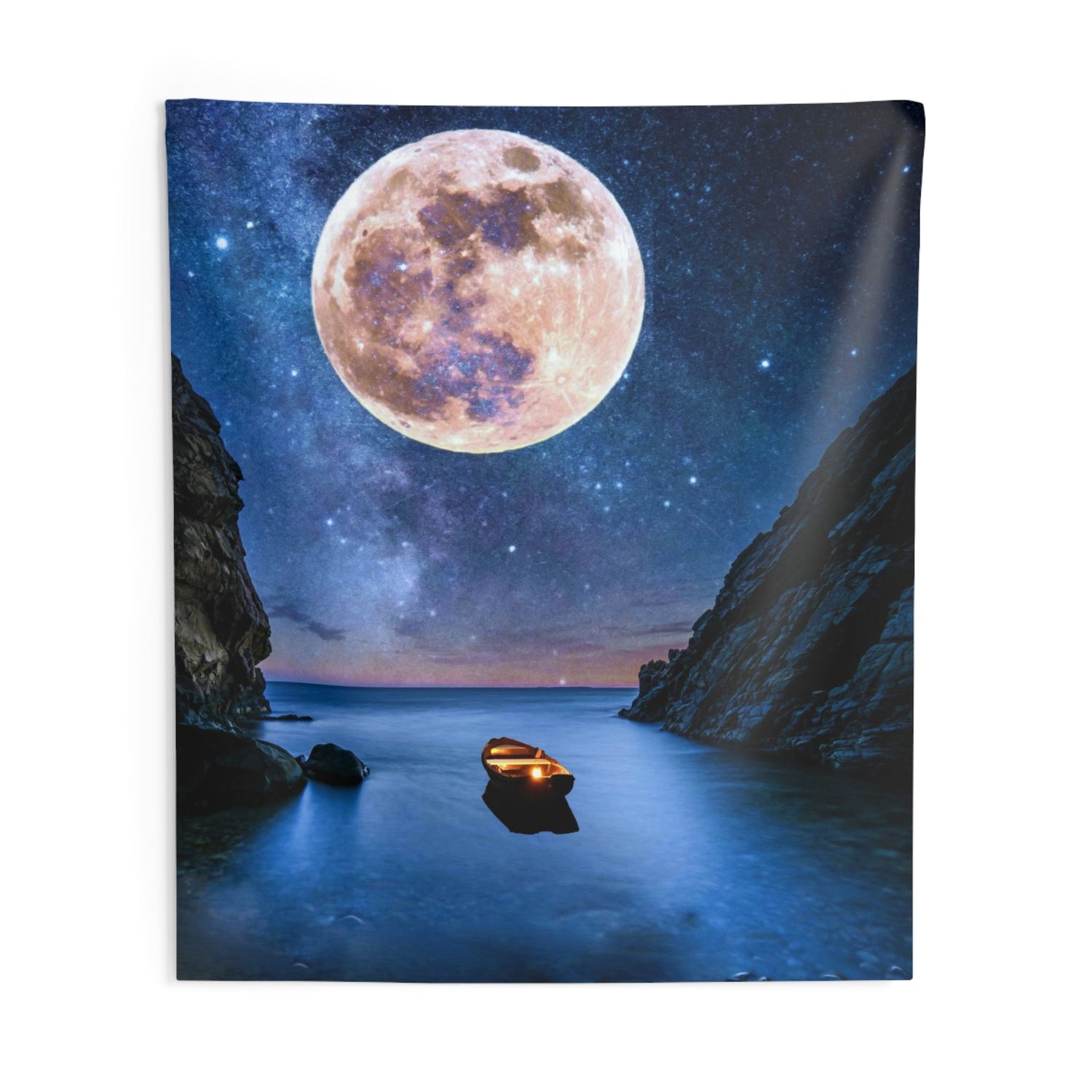 Moon on Beach Tapestry - HartCentered