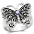 3W204 - Rhodium Brass Ring with AAA Grade CZ  in Amethyst-0