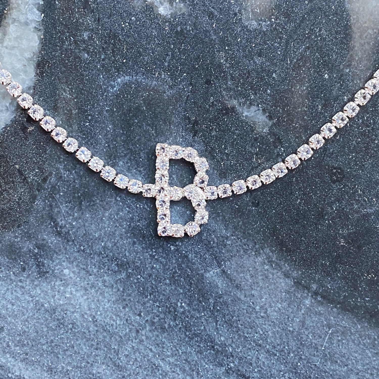 Sparkly Initial Anklet-3