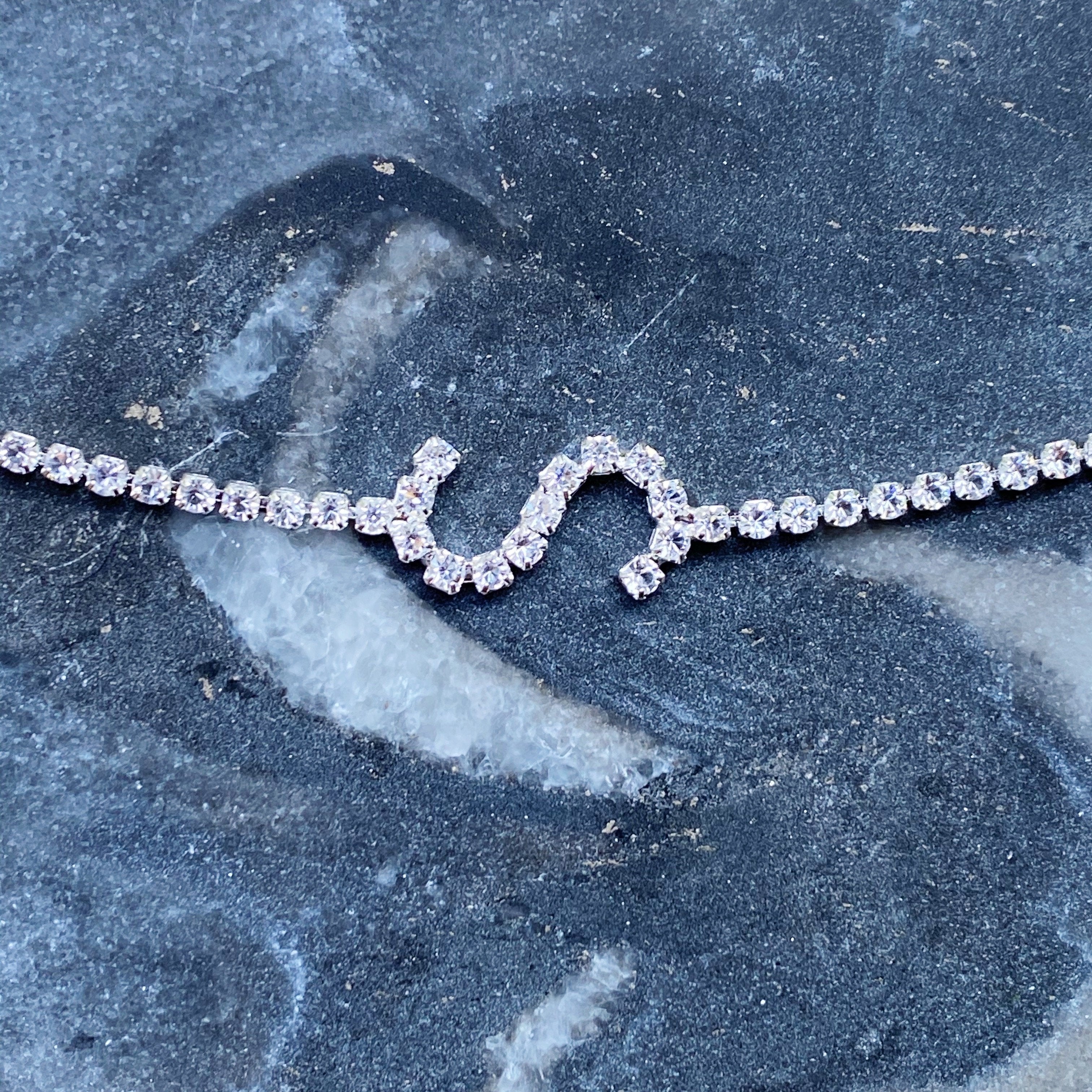 Sparkly Initial Anklet-13