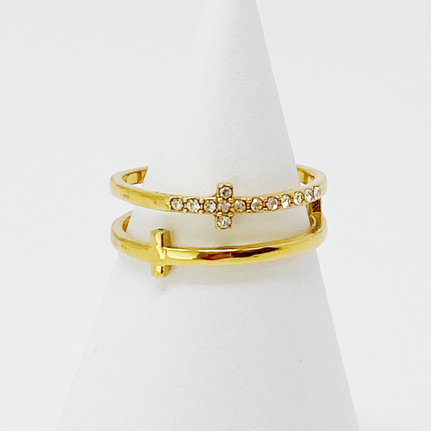 Forever Double Cross Ring-2