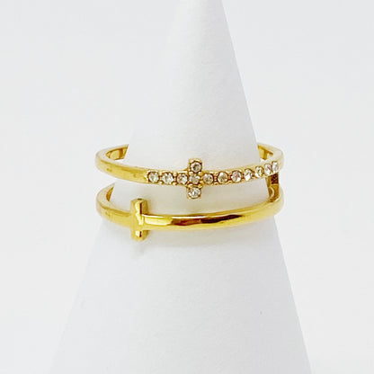 Forever Double Cross Ring-2