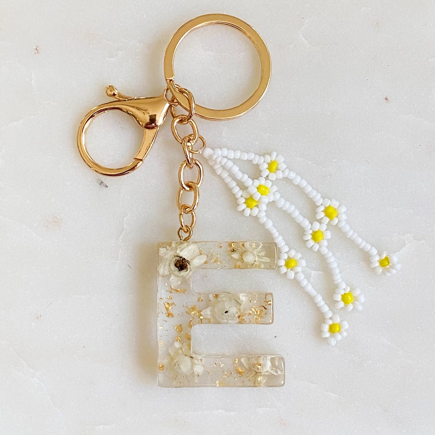 Baby Daisy Initial Key Chain-6